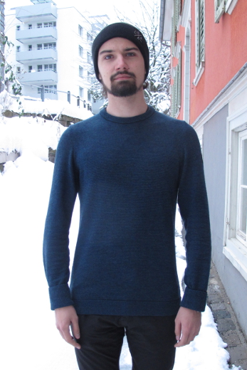 Pelago Merino Sweater Men Navy Blue