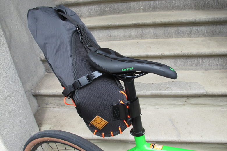 Restrap – Saddle Bag Holster with Dry Bag – black/orange – 14L