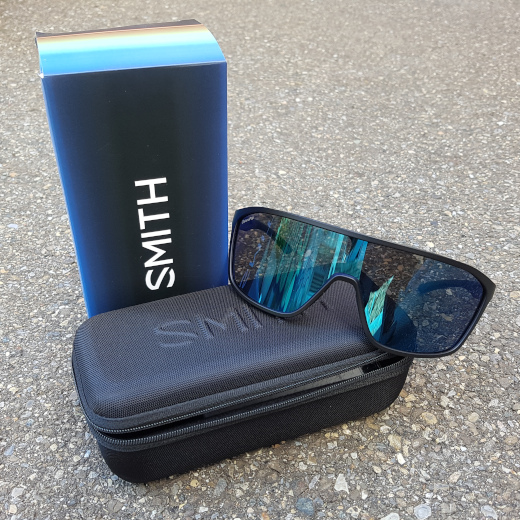 Smith Boomtown Matte Black Polarized Blue Mirror