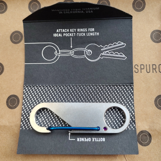 Spurcycle Titanium Key Clip Blue