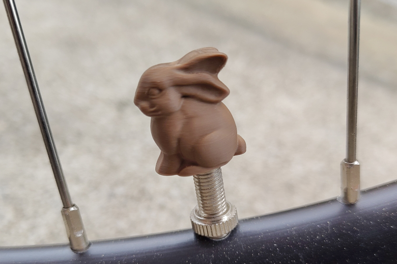 Schoggi Osterhase Ventilkappen