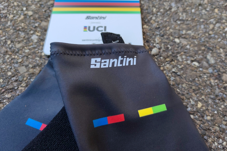 Santini Sommer-Handschuhe, UCI Rainbow World Champion black