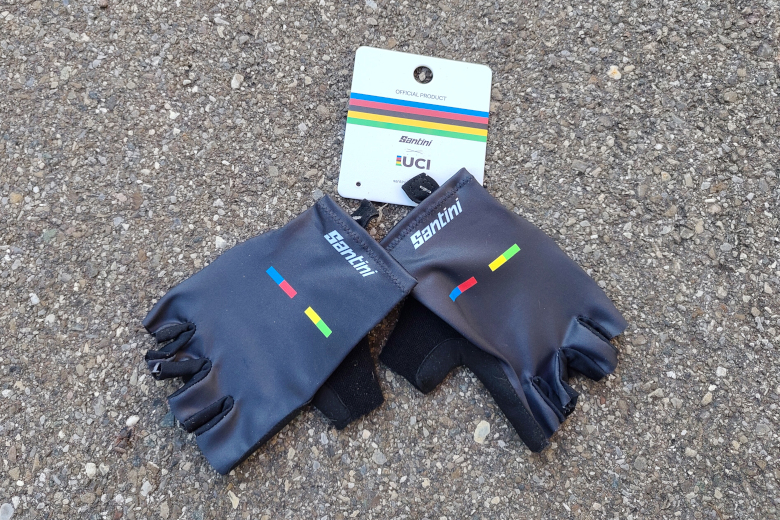 Santini Sommer-Handschuhe, UCI Rainbow World Champion black
