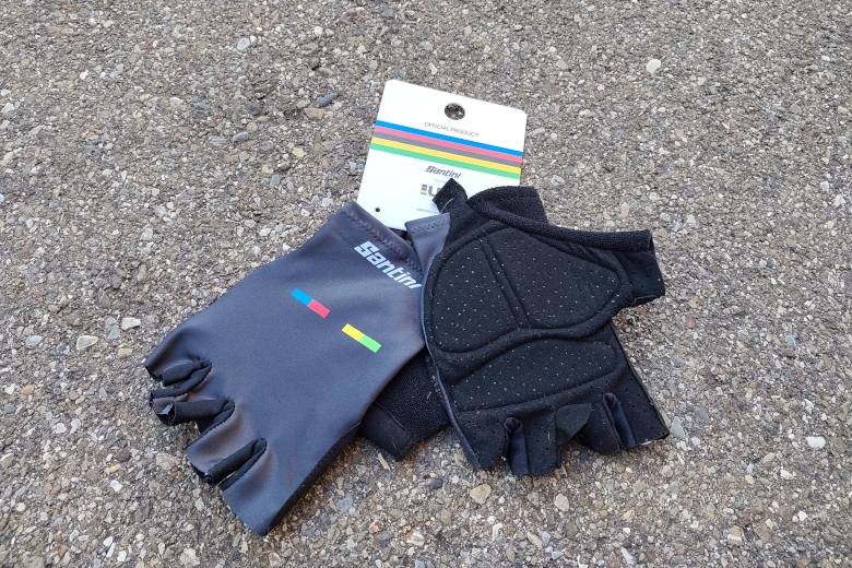 Santini Sommer-Handschuhe, UCI Rainbow World Champion black