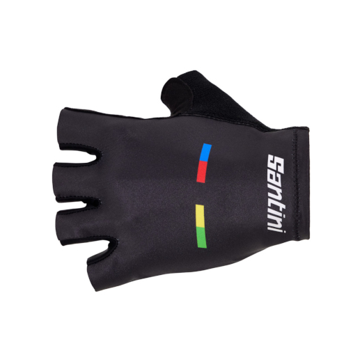 Santini Sommer-Handschuhe, UCI Rainbow World Champion black